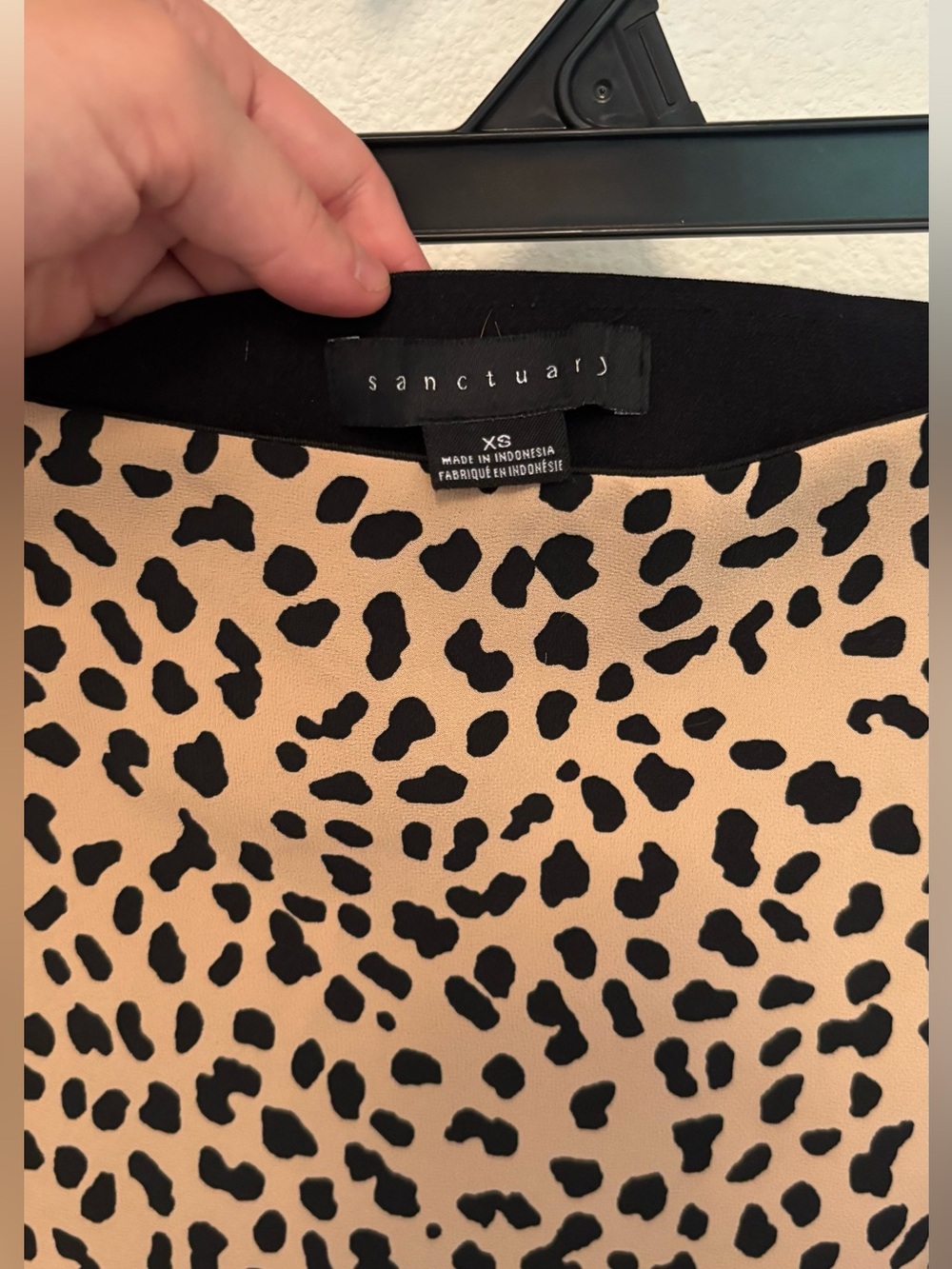 Sanctuary Leopard-Print Midi Skirt - Beige with Black Spots